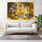 Buddha decor wall  art indian paintings on canvas religious extra large multi panel wall art Housewarming gift home painting