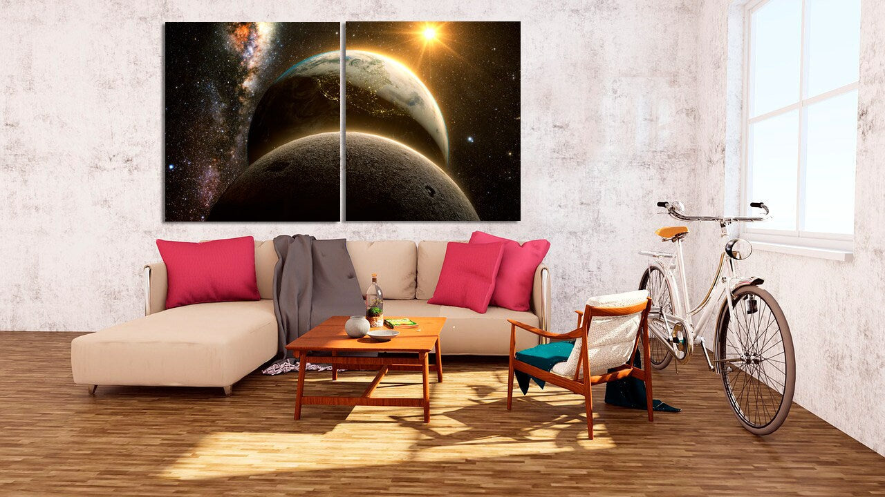 Planets posters Сosmos multi panel wall art paintings on canvas outer space home wall canvas painting bedroom wall decor fantasy art