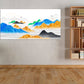 Mountain lake painting original art lake Framed wall art mountains Canvas painting Home wall decor Rocks and mountains 3 piece frame canvas