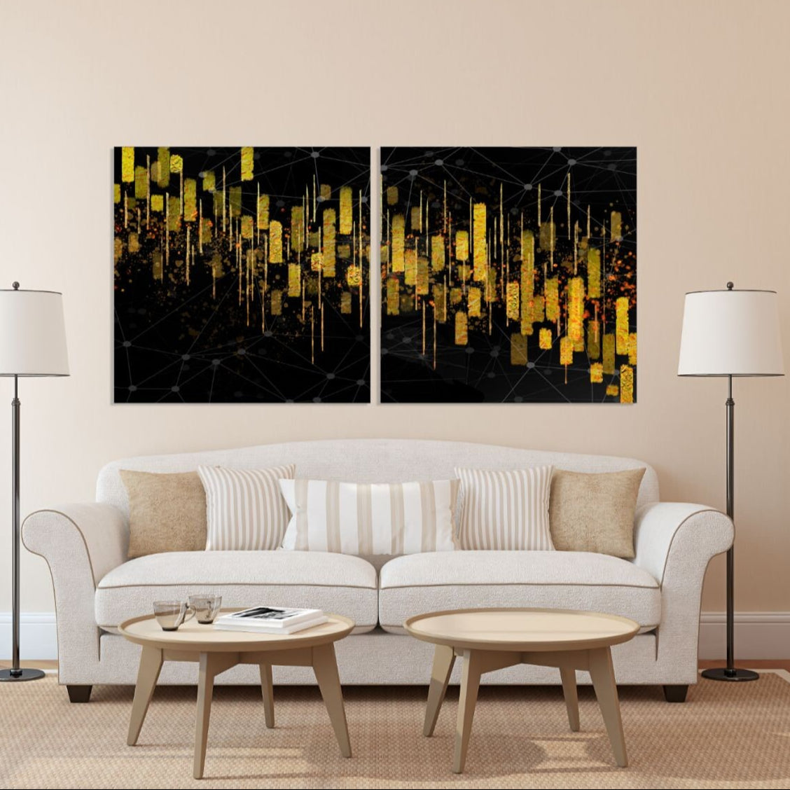 Modern abstract art Abstract art print Multi panel canvas room wall decor Abstract wall art Abstract painting Extra large wall art