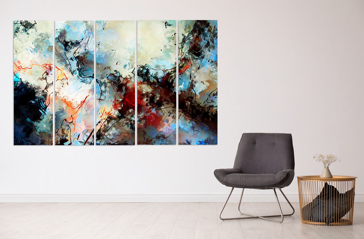 Abstract canvas print Modern wall art Very large paintings Bedroom, kitchen, living room wall decor