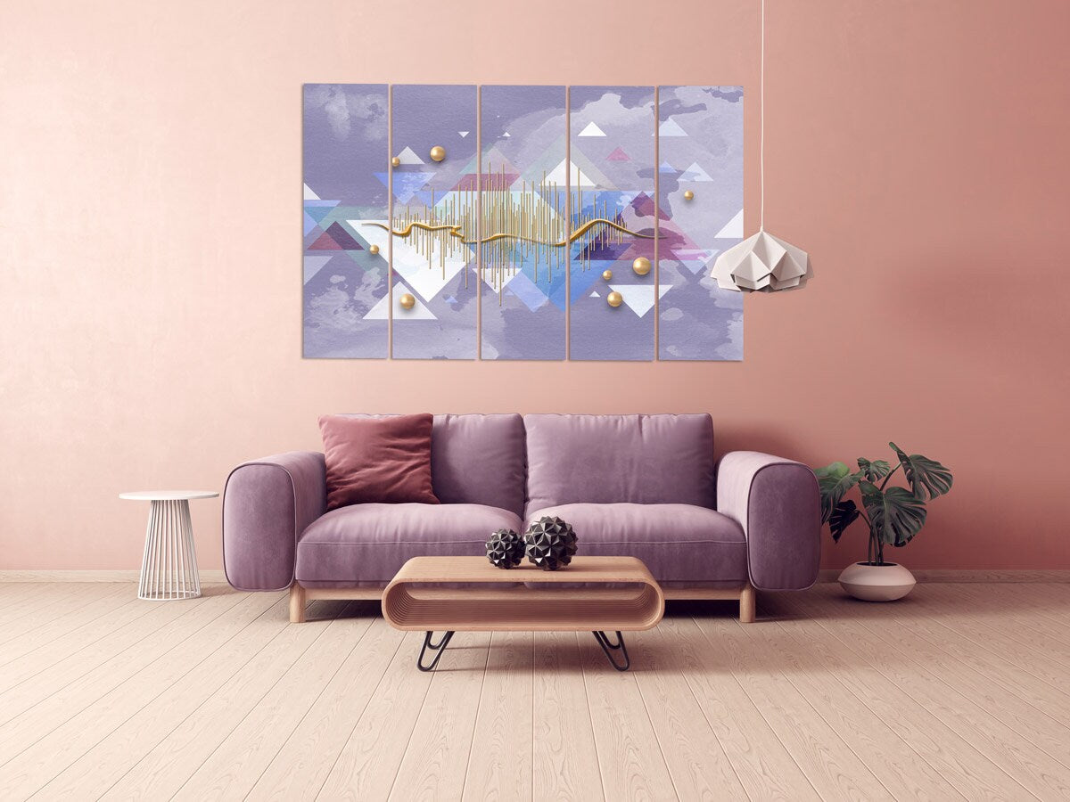 Geometric wall art Abstract canvas printable Home decor wall art Extra large canvas painting Huge multi panel wall art