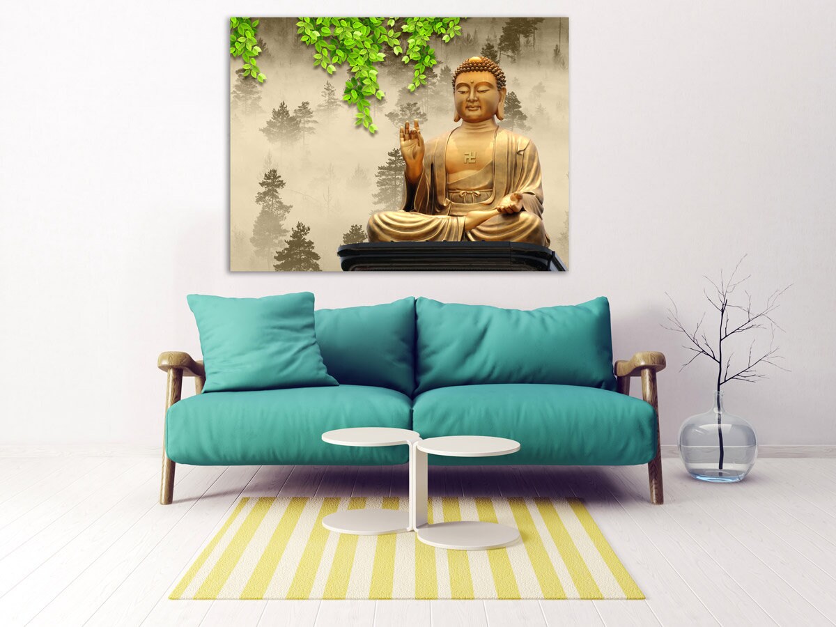 Buddha canvas wall art indian paintings on canvas religious extra large multi panel wall art Housewarming gift Buddha decor wall art