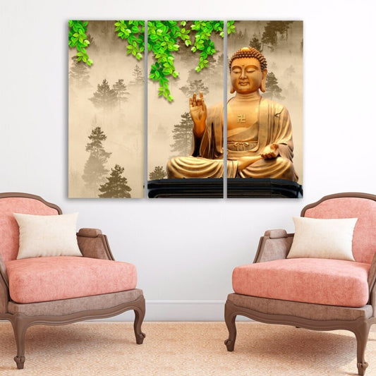 Buddha canvas wall art indian paintings on canvas religious extra large multi panel wall art Housewarming gift Buddha decor wall art