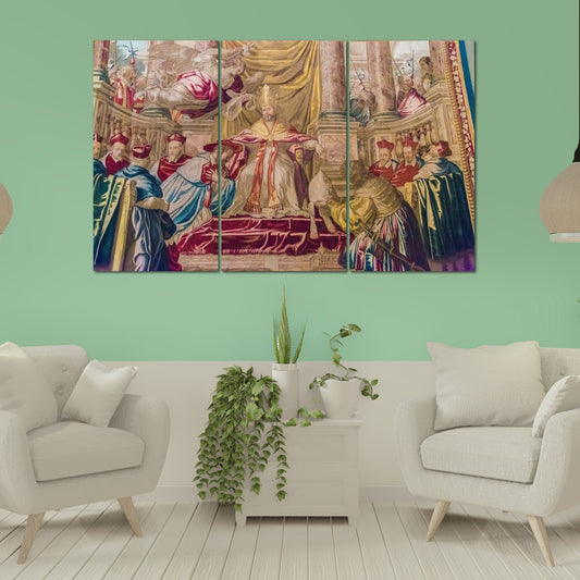 Vatican museum in Rome canvas painting, ancient rome wall art, religious wall decor, religious gifts