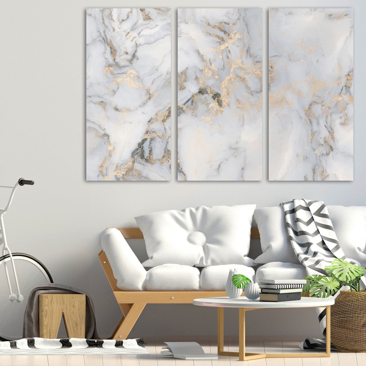 Marble canvas abstract, marble wall decor, white and gold wall art abstract wall art paintings on canvas, multi panel wall art