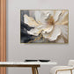 Floral large canvas wall art, floater frame watercolor artwork, printable framed white flower wall art, botanical bedroom hanging wall decor