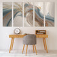 Large abstract wall art, multi piece wall hanging decor, set of three wave artworks, modern living room canvas print, housewarming gift