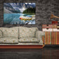 Large landscape wall art, floater frame mountains canvas print, printable river artwork, nature wall hanging decor, living room wall art