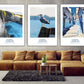 Set of 3 prints coastal decor, modern wall art paintings on canvas home wall decor printable wall art set of 3 seascape, seascape canvas art