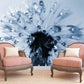 Floral wallpaper Peel and stick wallpaper Photo wallpaper Textured wallpaper adhesive wallpaper Botanical removable wallpaper blue wallpaper