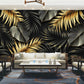 Tropical Leaf Removable Textured fabric peel and stick wallpaper modern vinyl wall mural living room wall decor bedroom covering decoration