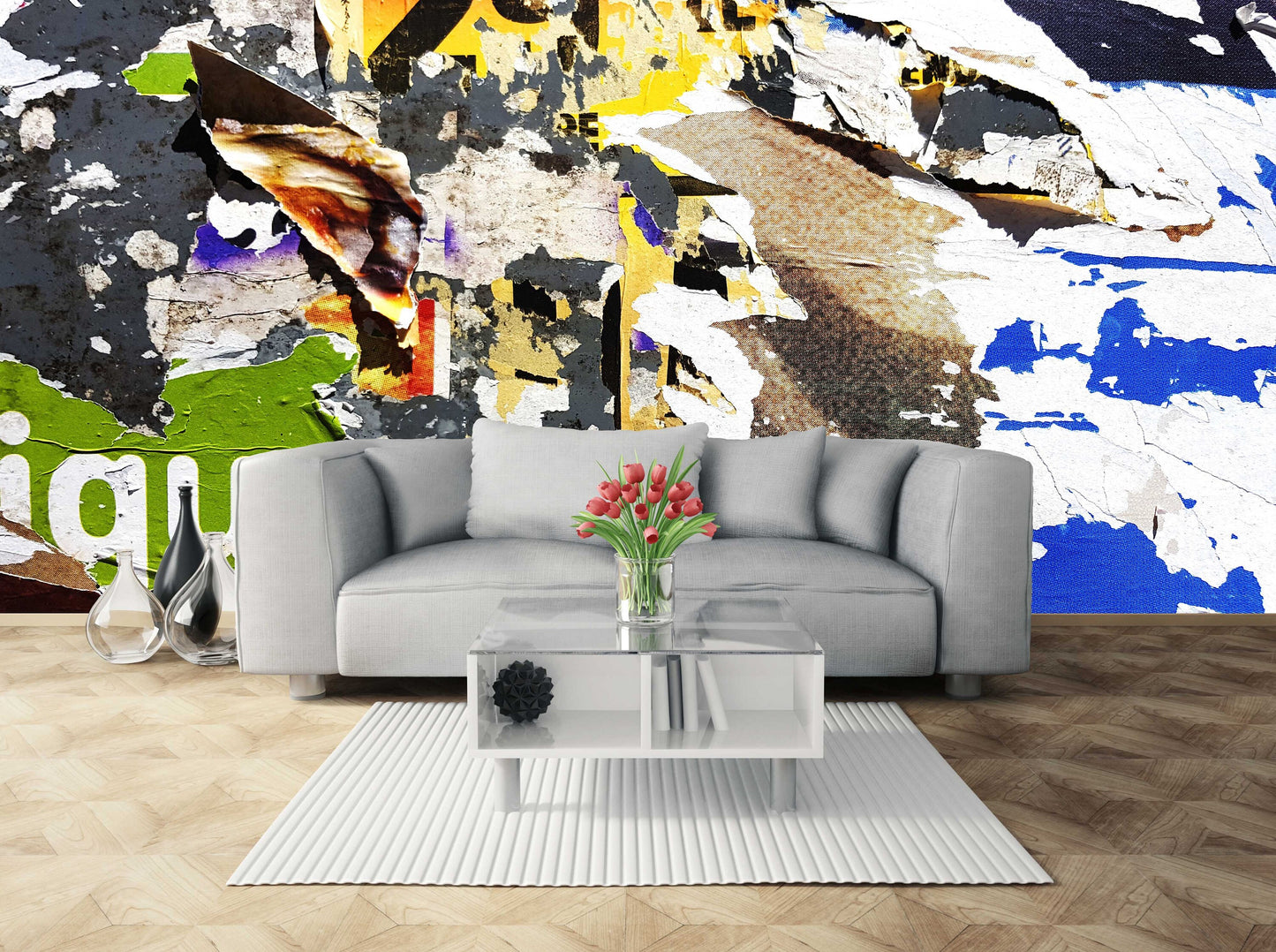 Wall collage abstract boy wallpaper peel and stick wall mural Removable Textured fabric wallpaper canvas