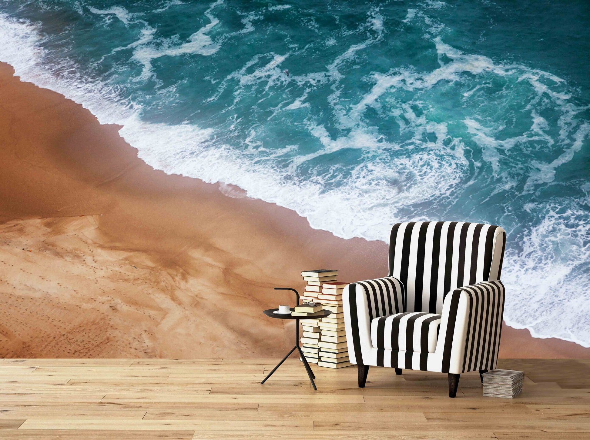 Wallpaper murals beach Modern wallpaper Removable wallpaper Textured wallpaper fabric vinyl wallpaper art deco wallpaper sea wallpaper