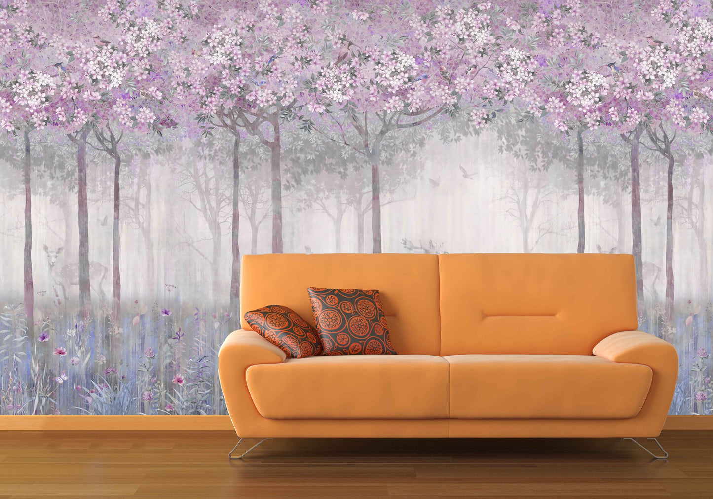 Nature wall decor, Floral wallpaper, Modern wallpaper, Removable wallpaper Textured wallpaper fabric vinyl wallpaper art deco wallpaper