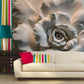 Rose wall art Flowers wallpaper Floral Peel and stick wallpaper Textured wallpaper adhesive wallpaper Botanical removable wallpaper