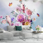 Botanical Peel and stick wallpaper mural removable Flowers Floral Textured adhesive wallpaper wall decoration covering bedroom wall decor