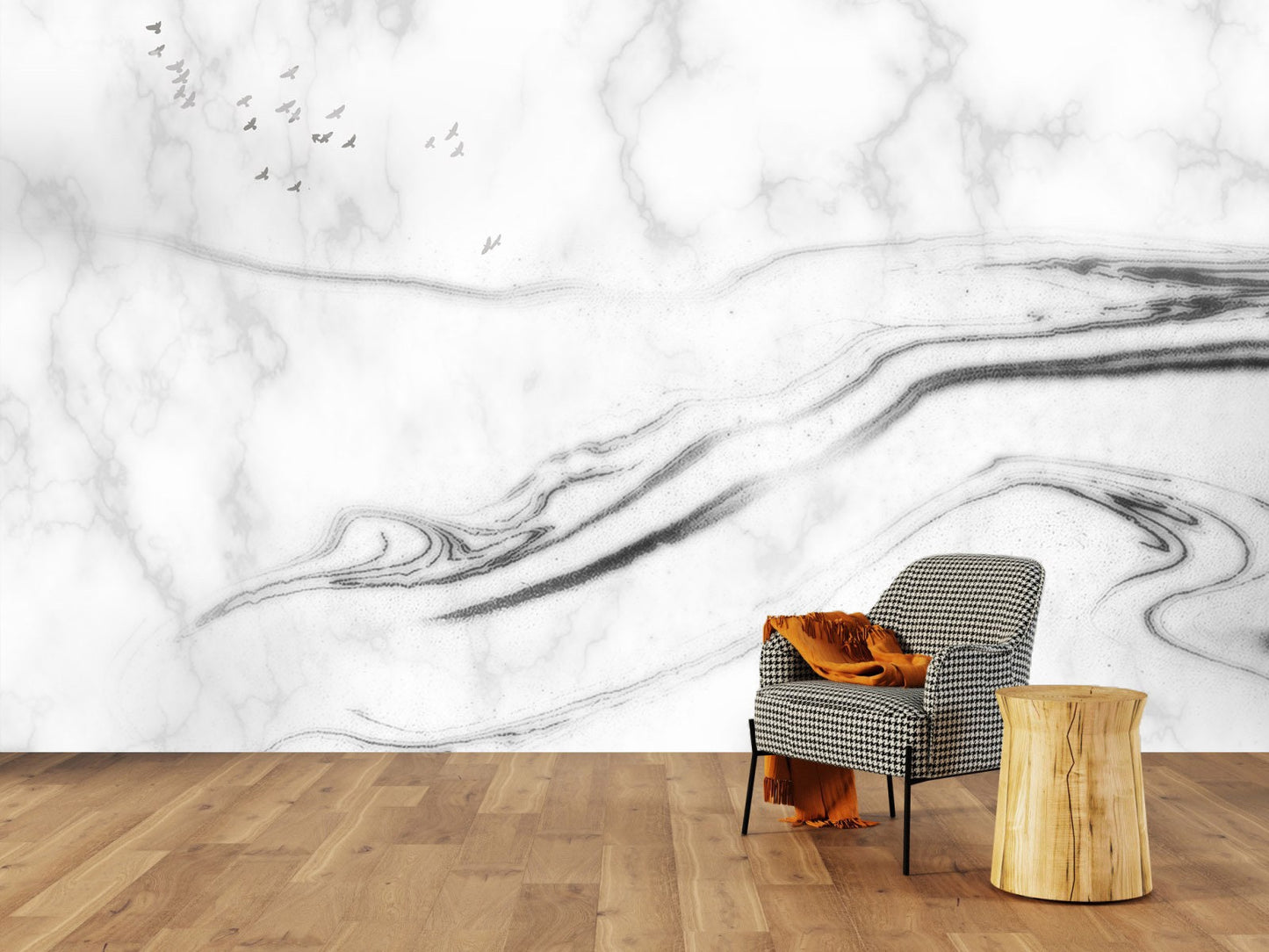 Marble Abstract wallpaper Peel and stick wall mural Black and white wall sticker removable wall covering bedroom wall decor