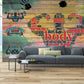 Peel and stick wall mural Modern Removable wall decor Textured fabric vinyl wallpaper wall covering stick on wallpaper boy room