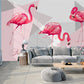Tropical peel stick geometric wallpaper Exotic wall mural removable Modern wallpaper peel and stick pink Wall decoration