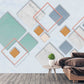 Geometric peel and stick wallpaper mural abstract, marble wallpaper, giant wall mural for living room, bedroom, kitchen.