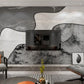 Black marble wallpaper peel and stick wall mural, abstract modern art wallpaper, vinyl, canvas wallpaper 3d wall mural