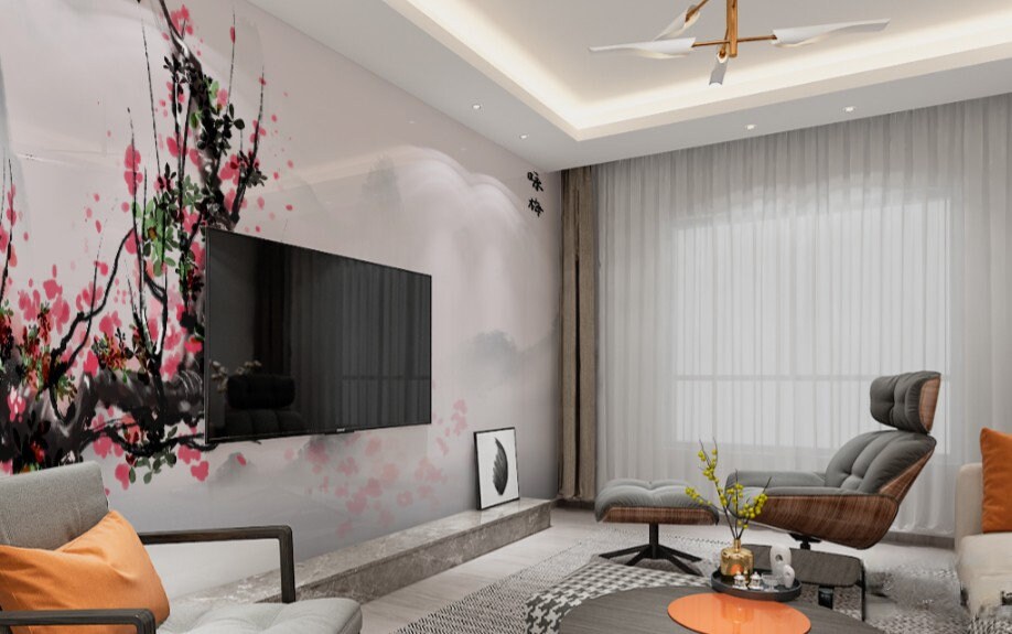 Sakura blossoms peel & stick wallpaper botanical removable japanese wallpaper flowers wall mural prints art deco wallpaper