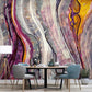 Abstract wallpaper peel and stick wall mural, purple photo wallpaper, removable art deco wallpaper minimalist bedroom wall decor