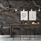 Black marble wallpaper peel and stick wall mural prints, abstract canvas wallpaper, self adhesive mural